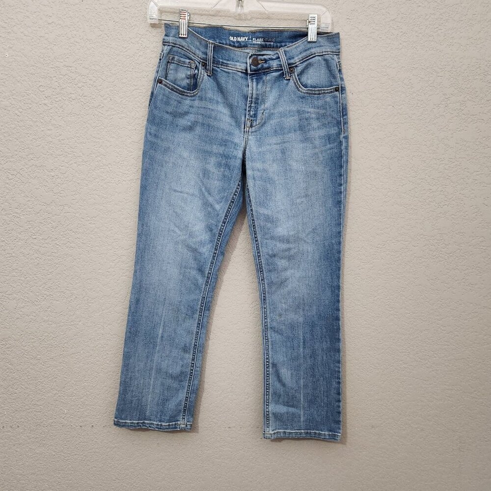 Old Navy Womens Mid-Rise Flare Jeans Light Wash Size 2 FLAWS